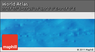 Physical Panoramic Map of the Area around 33° 42' 13" S, 3° 28' 30" E