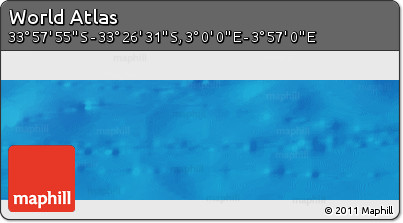 Physical Panoramic Map of the Area around 33° 42' 13" S, 3° 28' 30" E