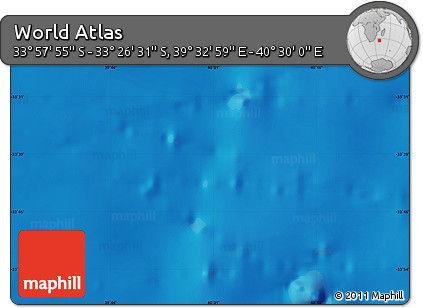 Physical Map of the Area around 33° 42' 13" S, 40° 1' 29" E