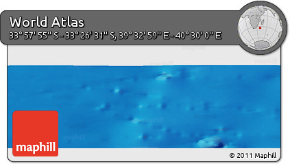 Physical Panoramic Map of the Area around 33° 42' 13" S, 40° 1' 29" E