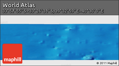 Physical Panoramic Map of the Area around 33° 42' 13" S, 40° 1' 29" E