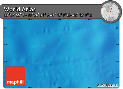 Physical Map of the Area around 33° 42' 13" S, 41° 43' 30" E