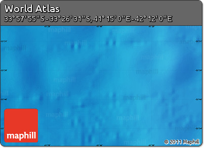 Physical Map of the Area around 33° 42' 13" S, 41° 43' 30" E