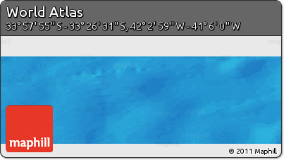 Physical Panoramic Map of the Area around 33° 42' 13" S, 41° 34' 30" W