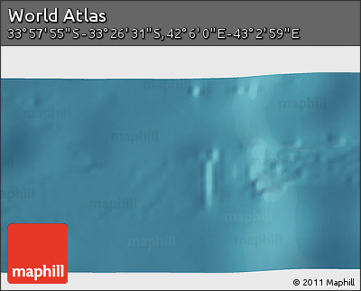 Satellite 3D Map of the Area around 33° 42' 13" S, 42° 34' 30" E