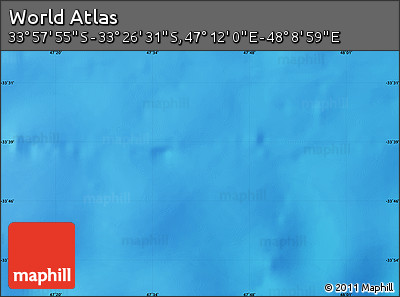 Physical Map of the Area around 33° 42' 13" S, 47° 40' 29" E