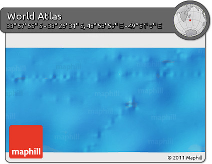 Physical 3D Map of the Area around 33° 42' 13" S, 49° 22' 30" E
