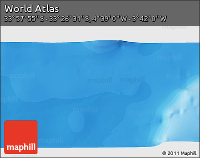 Political 3D Map of the Area around 33° 42' 13" S, 4° 10' 30" W