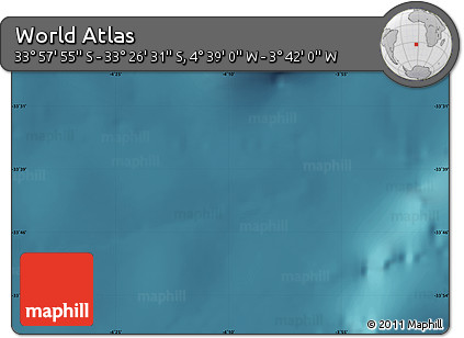 Satellite Map of the Area around 33° 42' 13" S, 4° 10' 30" W