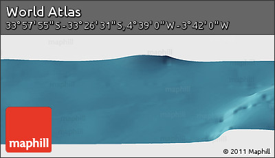 Satellite Panoramic Map of the Area around 33° 42' 13" S, 4° 10' 30" W