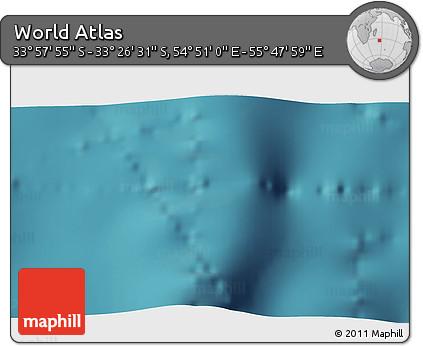 Satellite 3D Map of the Area around 33° 42' 13" S, 55° 19' 30" E