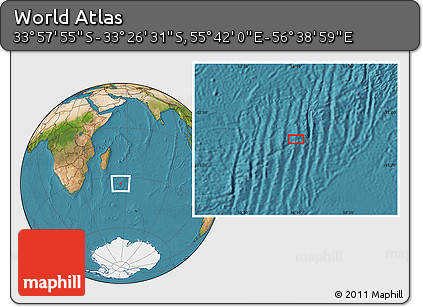 Satellite Location Map of the Area around 33° 42' 13" S, 56° 10' 29" E