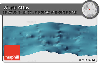 Satellite Panoramic Map of the Area around 33° 42' 13" S, 56° 10' 29" E