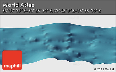 Satellite Panoramic Map of the Area around 33° 42' 13" S, 56° 10' 29" E