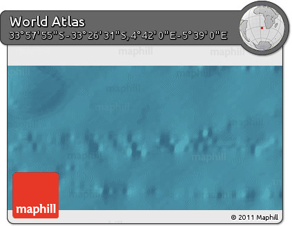 Satellite 3D Map of the Area around 33° 42' 13" S, 5° 10' 30" E