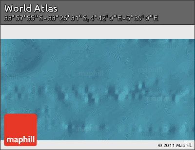 Satellite 3D Map of the Area around 33° 42' 13" S, 5° 10' 30" E