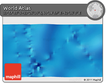 Physical 3D Map of the Area around 33° 42' 13" S, 62° 7' 30" E