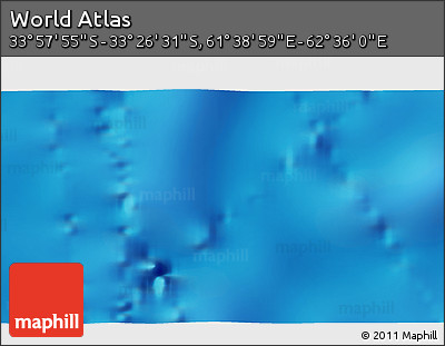 Physical 3D Map of the Area around 33° 42' 13" S, 62° 7' 30" E