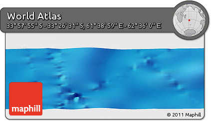Physical Panoramic Map of the Area around 33° 42' 13" S, 62° 7' 30" E