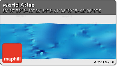 Physical Panoramic Map of the Area around 33° 42' 13" S, 62° 7' 30" E
