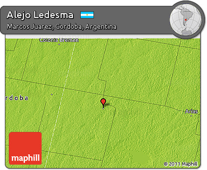 Physical 3D Map of Alejo Ledesma