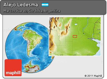 Physical Location Map of Alejo Ledesma