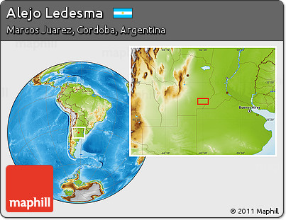 Physical Location Map of Alejo Ledesma
