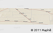 Shaded Relief Panoramic Map of the area around 33° 42' 13" S, 64° 31' 30" W