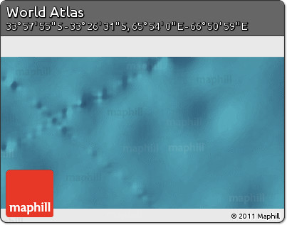 Satellite 3D Map of the Area around 33° 42' 13" S, 66° 22' 30" E