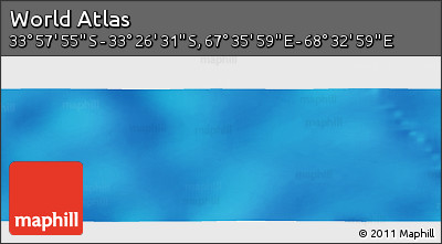Physical Panoramic Map of the Area around 33° 42' 13" S, 68° 4' 29" E