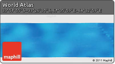Physical Panoramic Map of the Area around 33° 42' 13" S, 68° 4' 29" E