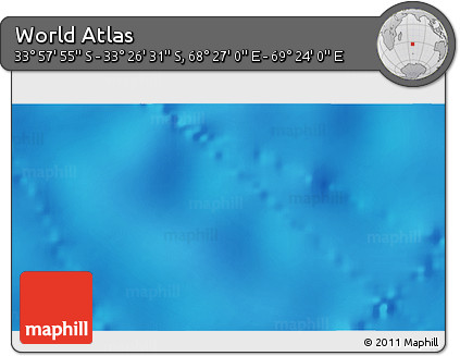 Physical 3D Map of the Area around 33° 42' 13" S, 68° 55' 30" E