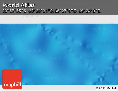 Physical 3D Map of the Area around 33° 42' 13" S, 68° 55' 30" E