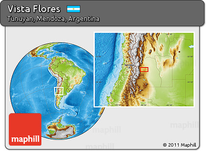 Physical Location Map of Vista Flores