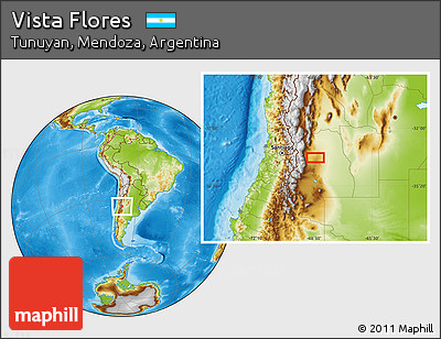 Physical Location Map of Vista Flores
