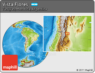 Physical Location Map of Vista Flores