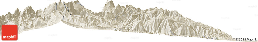 Shaded Relief Horizon Map of the Area around 33° 42' 13" S, 69° 37' 30" W Shaded Relief Horizon Map of the Area around 33° 42' 13" S, 69° 37' 30" W