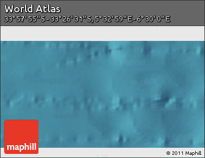 Satellite 3D Map of the Area around 33° 42' 13" S, 6° 1' 30" E