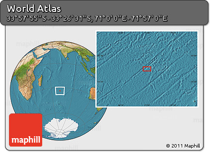 Satellite Location Map of the Area around 33° 42' 13" S, 71° 28' 29" E