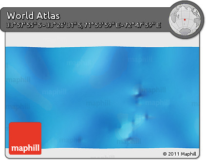 Physical 3D Map of the Area around 33° 42' 13" S, 72° 19' 29" E