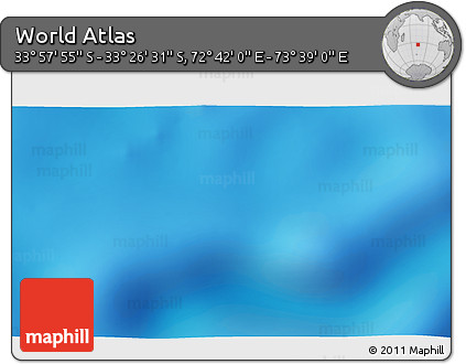 Physical 3D Map of the Area around 33° 42' 13" S, 73° 10' 30" E