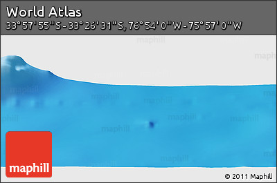 Physical Panoramic Map of the Area around 33° 42' 13" S, 76° 25' 30" W