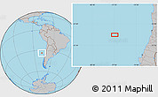 Gray Location Map of the area around 33° 42' 13" S, 77° 16' 30" W