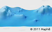 Shaded Relief Panoramic Map of the area around 33° 42' 13" S, 77° 16' 30" W