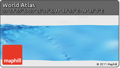 Physical Panoramic Map of the Area around 33° 42' 13" S, 78° 16' 30" E