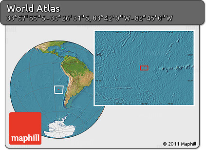 Satellite Location Map of the Area around 33° 42' 13" S, 83° 13' 29" W