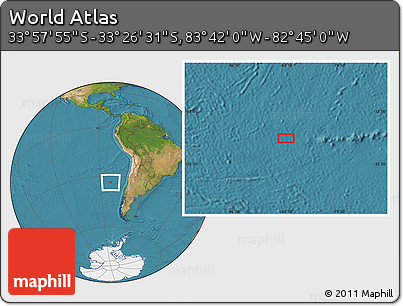 Satellite Location Map of the Area around 33° 42' 13" S, 83° 13' 29" W