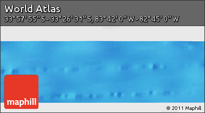 Physical Panoramic Map of the Area around 33° 42' 13" S, 83° 13' 29" W