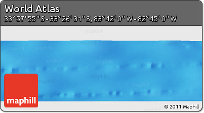 Physical Panoramic Map of the Area around 33° 42' 13" S, 83° 13' 29" W