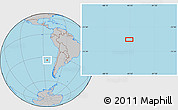 Gray Location Map of the area around 33° 42' 13" S, 84° 55' 30" W